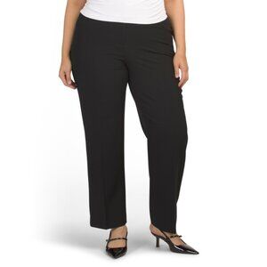 KASPER Black Plus Wide Leg Pants